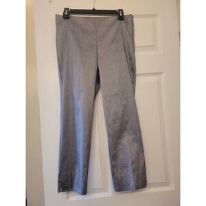 Charlotte Kellogg Palm Beach Gray Metallic Pants Stretch Cruise Wear size 10